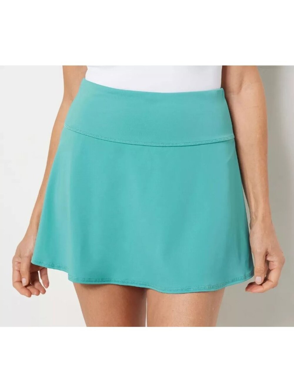 Zuda Swim Skirt XS Pull On Teal Blue Nylon Blend Summer Beach Travel NEW